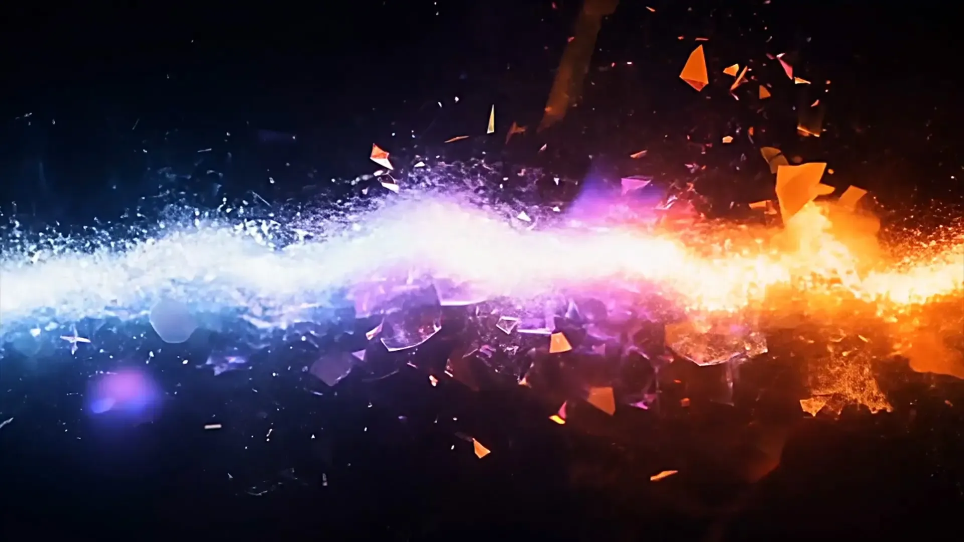 Colorful Energy Burst Overlay for Action Title Animation